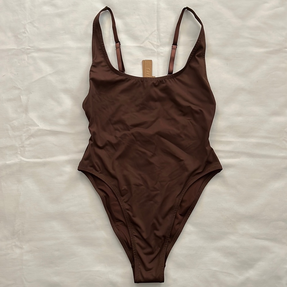 SKIMS Chocolate Women's One Piece Swimsuit